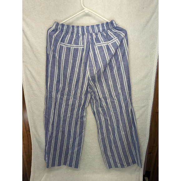 Soho JEANS NEW YORK & COMPANY Women Blue Linen Pants Size Small - Picture 5 of 5
